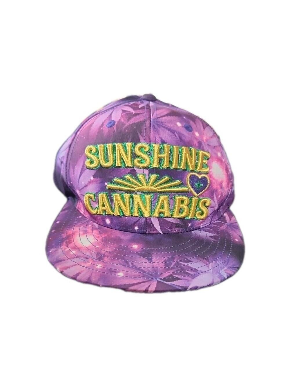 Sunshine Cannabis Hat, Otto Snap Back, Purple